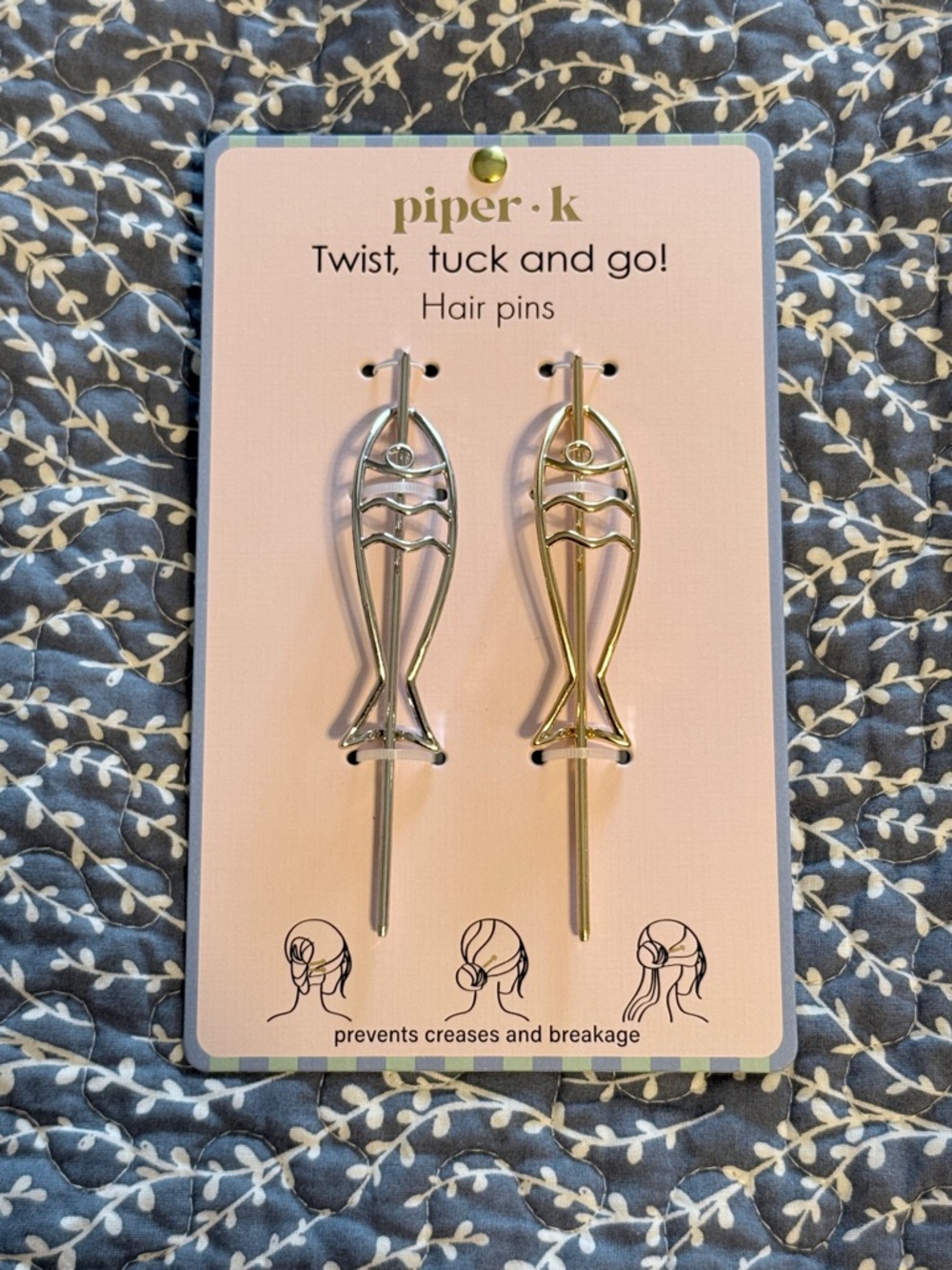 Piper K Twist, Tuck and Go! Hair Pins – Silver & Gold